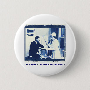 Badge Rond 5 Cm Bouton de vaccin contre la grippe