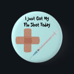 Badge Rond 5 Cm Bouton de vaccin de grippe<br><div class="desc">Bouton de vaccin de grippe</div>