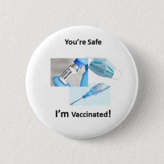 Badge Rond 5 Cm Bouton de vaccination