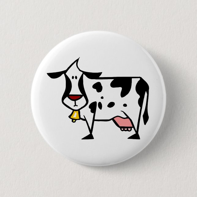 Badge Rond 5 Cm Bouton de vache laitière (Devant)