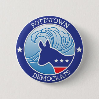 Badge Rond 5 Cm Bouton de vague de Pottstown Démocrate