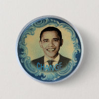 Bouton de vague de Rétro-Style d'Obama