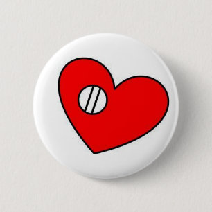 Badge Rond 5 Cm Bouton de valvule cardiaque