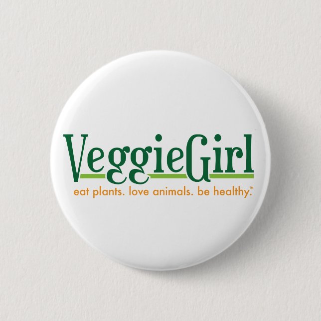 Badge Rond 5 Cm Bouton de VeggieGirl (Devant)