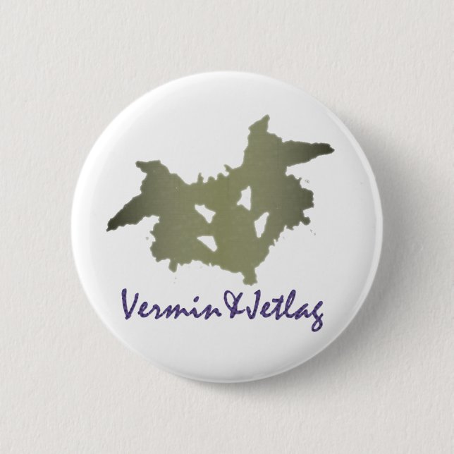 Badge Rond 5 Cm Bouton de Vermin&Jetlag (Devant)