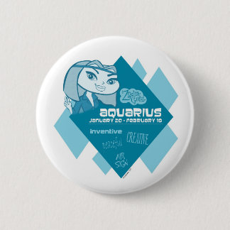Badge Rond 5 Cm Bouton de Verseau