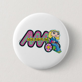 Badge Rond 5 Cm Bouton de Verseau