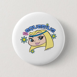 Badge Rond 5 Cm Bouton de Verseau