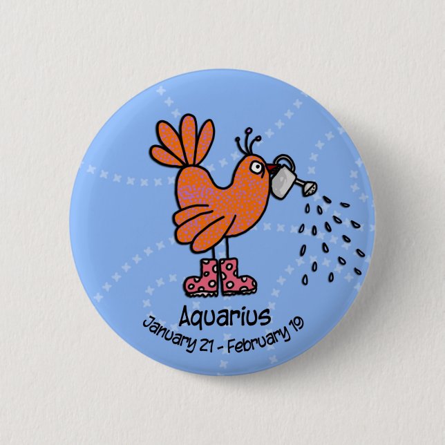 Badge Rond 5 Cm bouton de Verseau (Devant)