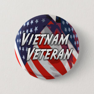 Badge Rond 5 Cm Bouton de vétéran du Vietnam