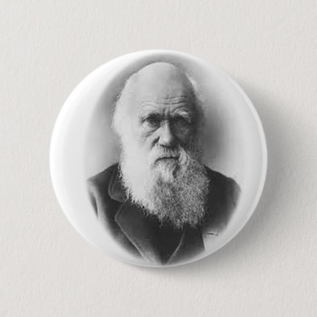 Badge Rond 5 Cm Bouton de vignette de Darwin (Devant)