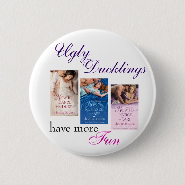 Badge Rond 5 Cm Bouton de vilains petits canards (Devant)