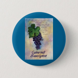 Badge Rond 5 Cm Bouton de vin Cabernet Sauvignon
