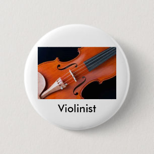 Badge Rond 5 Cm Bouton de violon pour le musicien sérieux