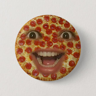 Badge Rond 5 Cm Bouton de visage de pizza