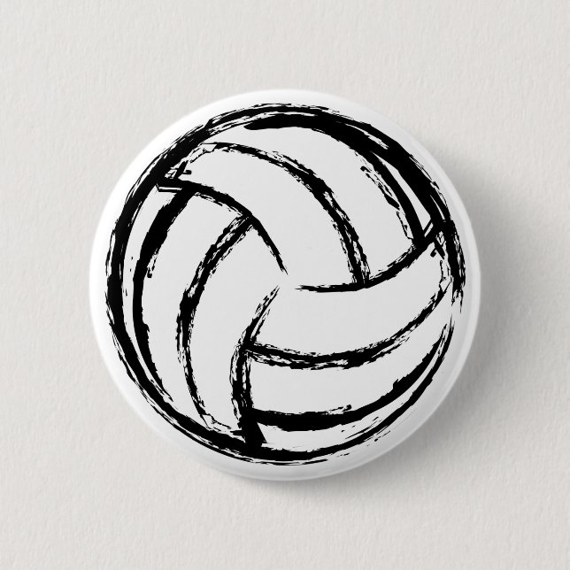 Badge Rond 5 Cm Bouton de volleyball (Devant)
