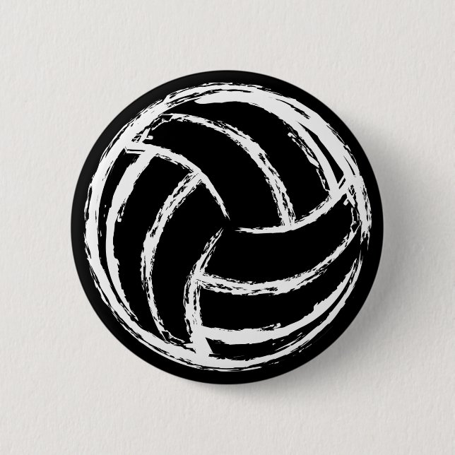 Badge Rond 5 Cm Bouton de volleyball (Devant)
