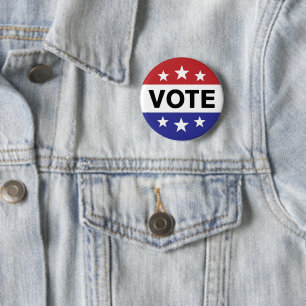 Badge Rond 5 Cm Bouton de vote 6 étoiles