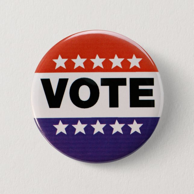 Badge Rond 5 Cm Bouton de vote électoral (Devant)