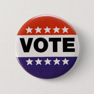 Badge Rond 5 Cm Bouton de vote électoral