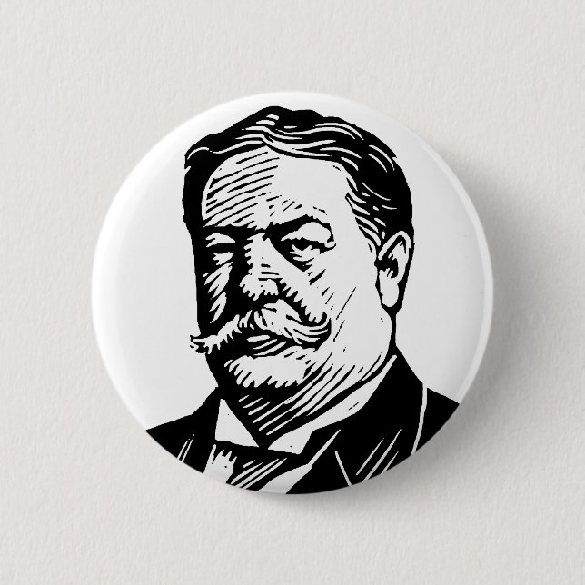 Badge Rond 5 Cm Bouton de William Howard Taft (Devant)