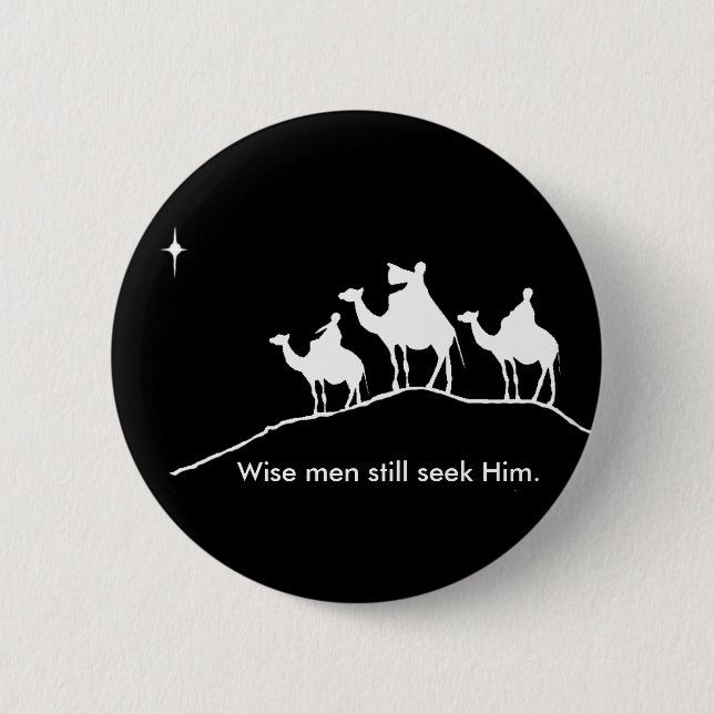 Badge Rond 5 Cm Bouton de Wisemen (Devant)