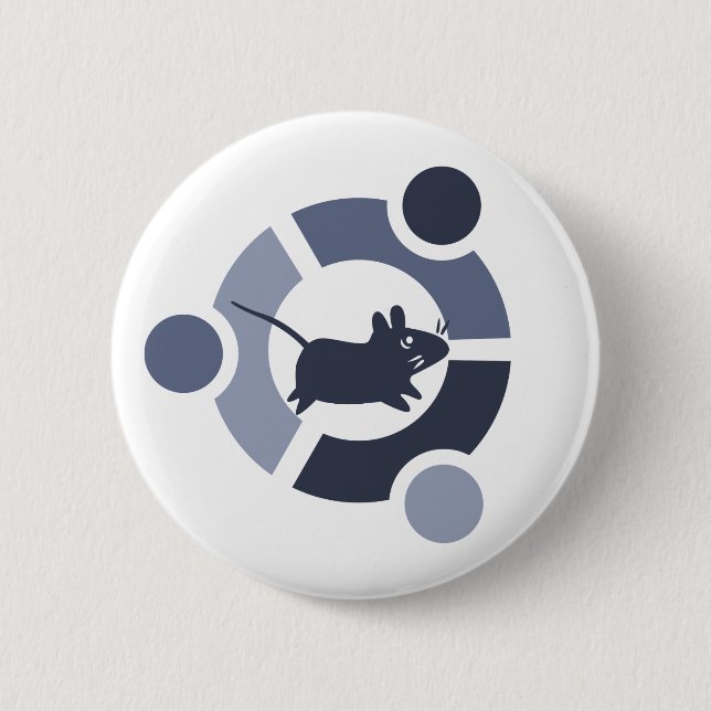 Badge Rond 5 Cm Bouton de Xubuntu (Devant)
