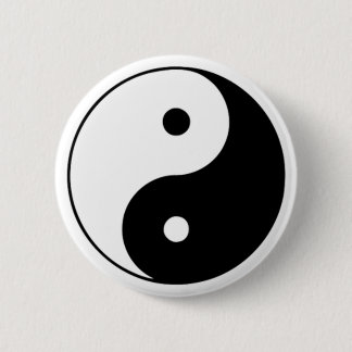 Badge Rond 5 Cm Bouton de Yin Yang