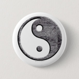 Badge Rond 5 Cm Bouton de Yin Yang