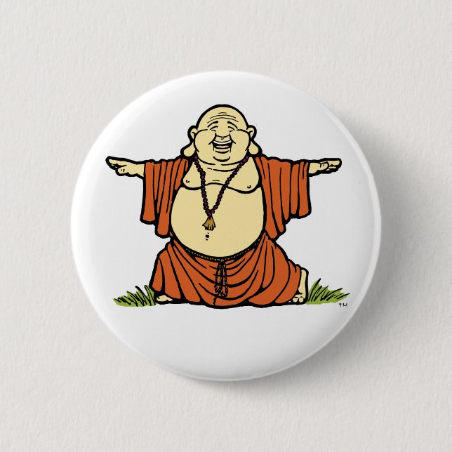 Badge Rond 5 Cm Bouton de yoga de Bouddha (Devant)