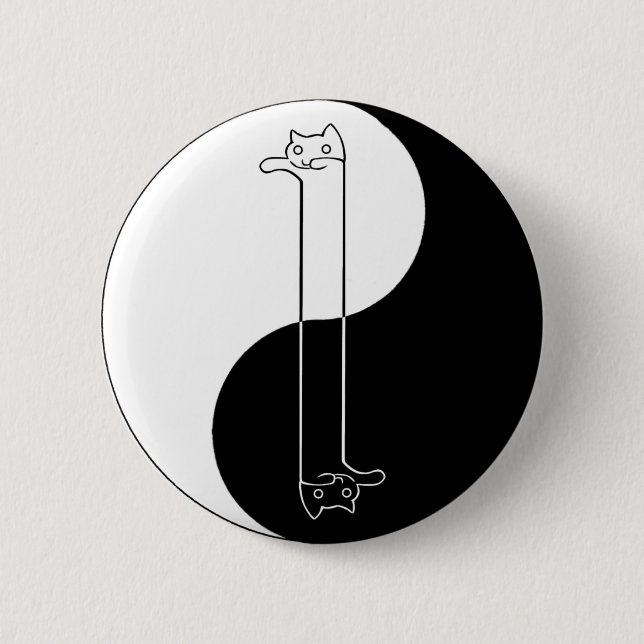 Badge Rond 5 Cm Bouton de zen de Longcat/Tacgnol (Devant)