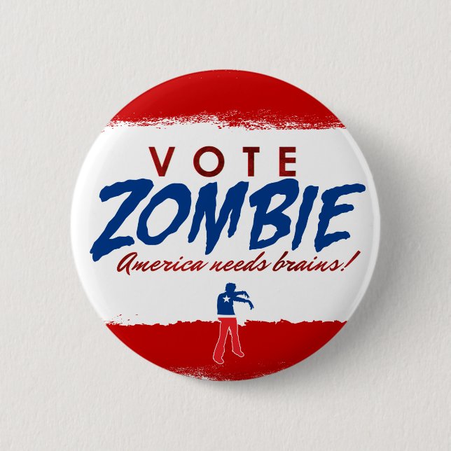 Badge Rond 5 Cm Bouton de zombi de vote (Devant)