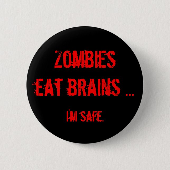Badge Rond 5 Cm Bouton de zombis (Devant)