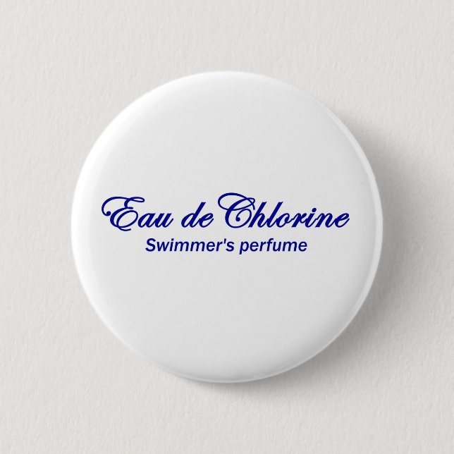 Badge Rond 5 Cm Bouton d'Eau de Chlorine (Devant)