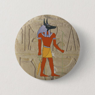 Badge Rond 5 Cm Bouton debout d'Anubis