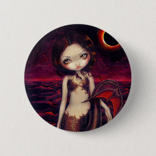 Badge Rond 5 Cm Bouton "d'éclipse de sirène"