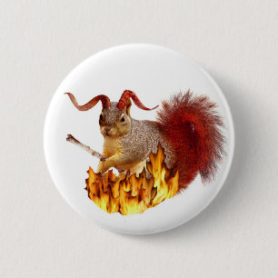 Badge Rond 5 Cm Bouton d'écureuil de Krampus