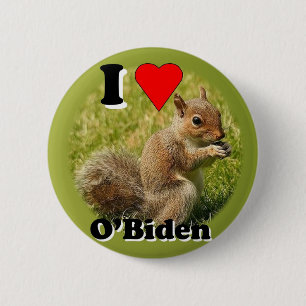 Badge Rond 5 Cm Bouton d'écureuil d'O'Biden