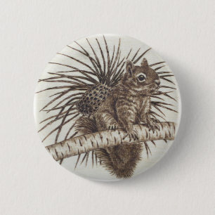 Badge Rond 5 Cm Bouton d'écureuil - spilla de Scoiattolino