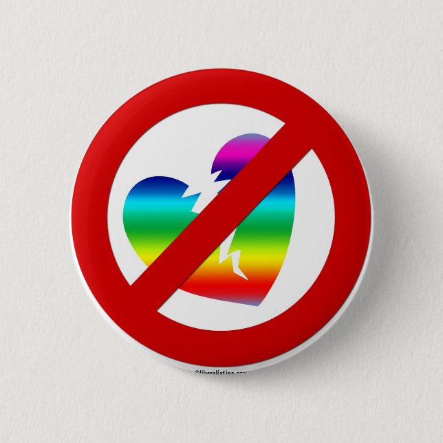 Badge Rond 5 Cm Bouton d'égalité de mariage - aucun slogan (Devant)