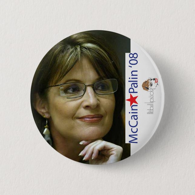 Badge Rond 5 Cm Bouton d'élection de McCain Palin (Devant)