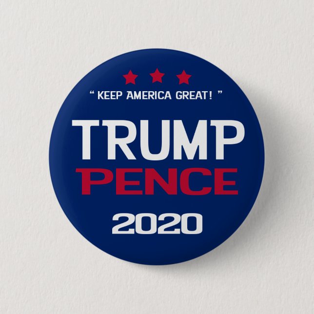 Badge Rond 5 Cm Bouton d'élection de Trump Pence 2020 (Devant)