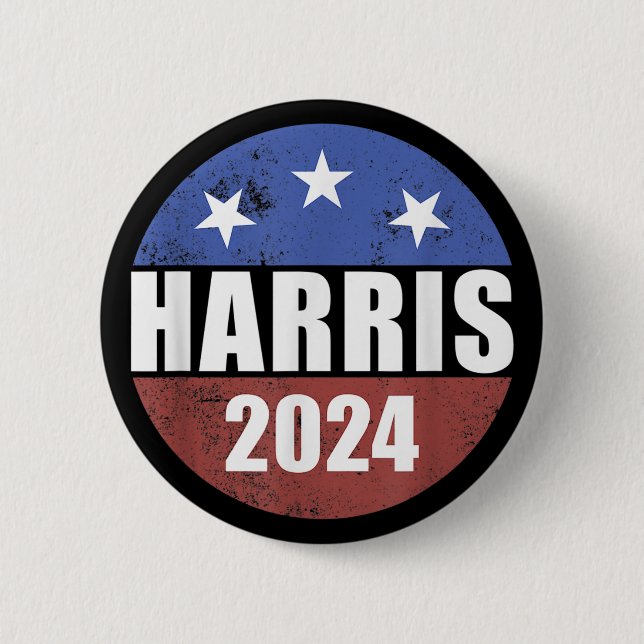 Badge Rond 5 Cm Bouton d'élection Harris 2024 Président Harris (Devant)