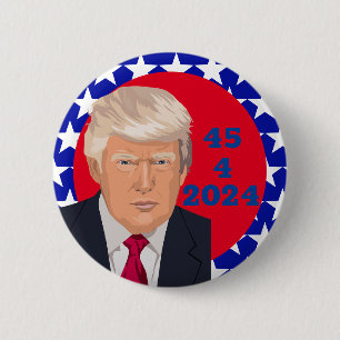 Badge Rond 5 Cm Bouton d'élection Rouge, Blanc et Bleu 45 4 2024