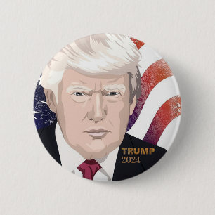 Badge Rond 5 Cm Bouton d'élection Trump 2024