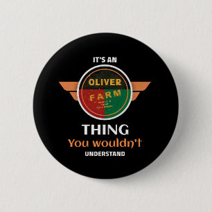 Badge Rond 5 Cm Bouton d'élevage d'OLIVER