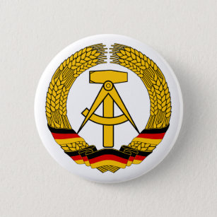 Badge Rond 5 Cm Bouton d'emblème national de l'Allemagne de l'Est