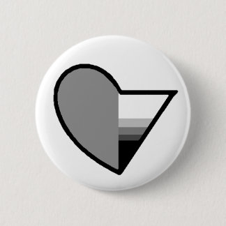 Badge Rond 5 Cm Bouton demisexual romantique gris