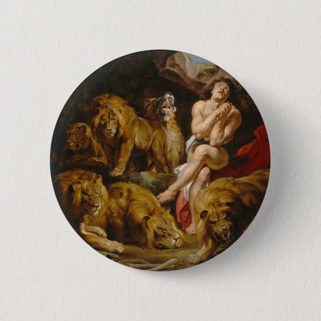 Badge Rond 5 Cm Bouton Den des Lions (Devant)