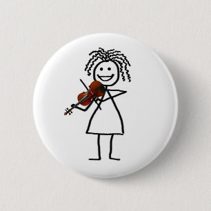 Badge Rond 5 Cm Bouton d'enfant de violon